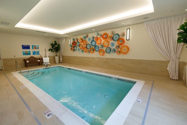 An indoor swimming pool