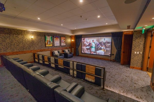 A large movie theater room