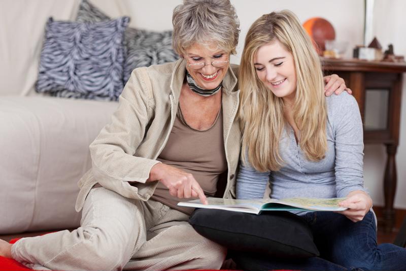 Keeping up traditions like reading together is a good way to make your grandchildren feel at home.