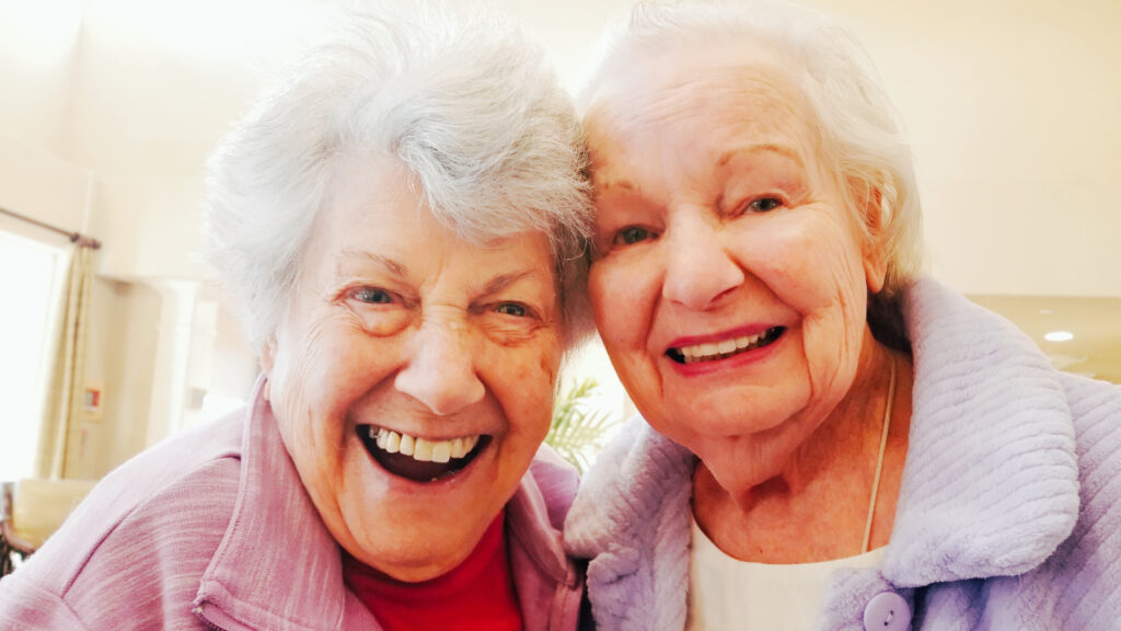 Residents smiling at the camera